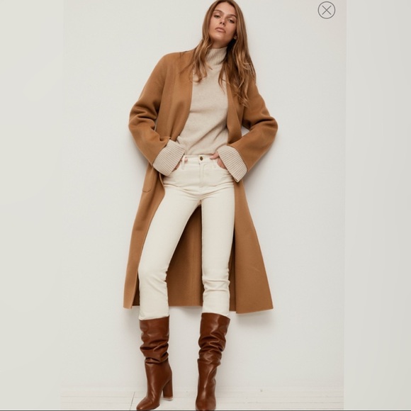 Frame Bell Double Faced Cashmere Wool Coat